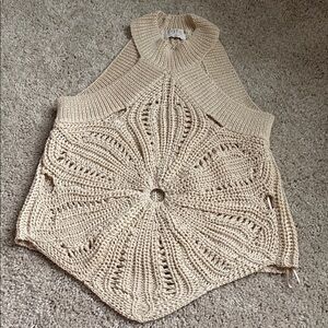 Fate Beige Knit Sweater Shirt